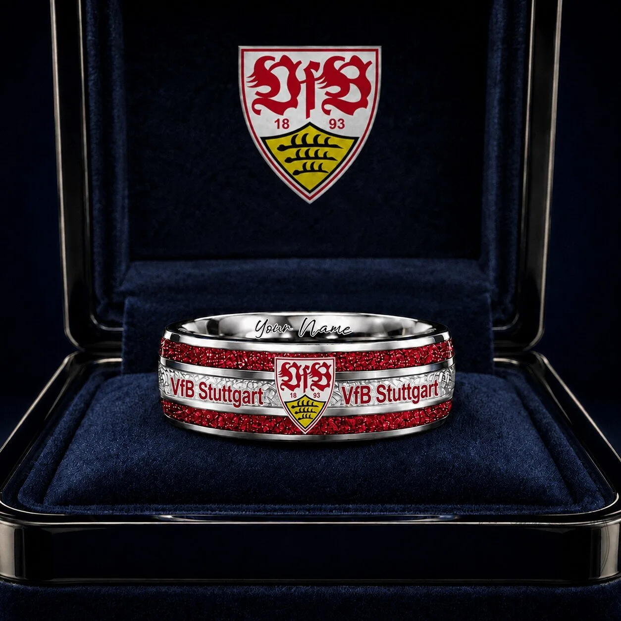 VfB Stuttgart Bundesliga Football Club Custom Engraved Fan Ring