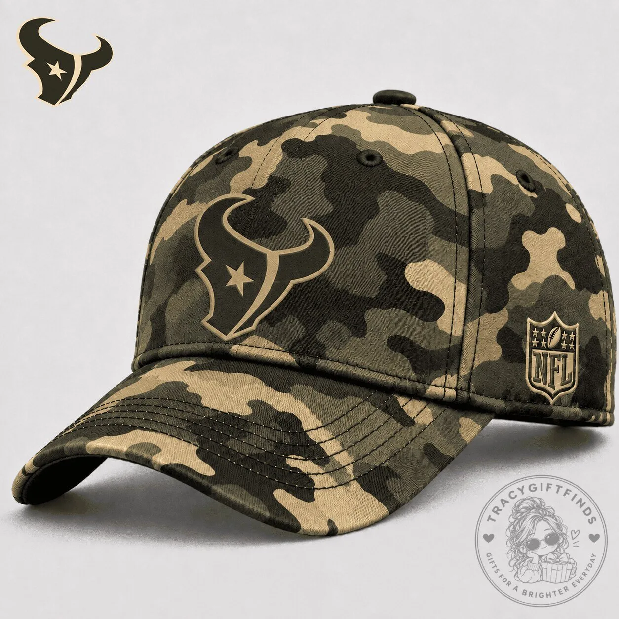 Houston Texans Camouflage Game Day Adjustable Baseball Cap Hat