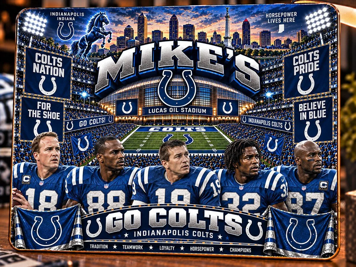 Indianapolis Colts Football Team Stadium and Players Wall Art