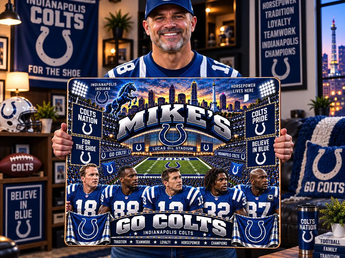 Indianapolis Colts Football Team Stadium and Players Wall Art 8 Indianapolis Colts Football Team Stadium and Players Wall Art