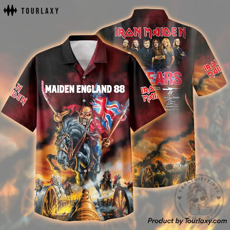 Iron Maiden Maiden England 88 Heavy Metal Band Hawaiian Shirt