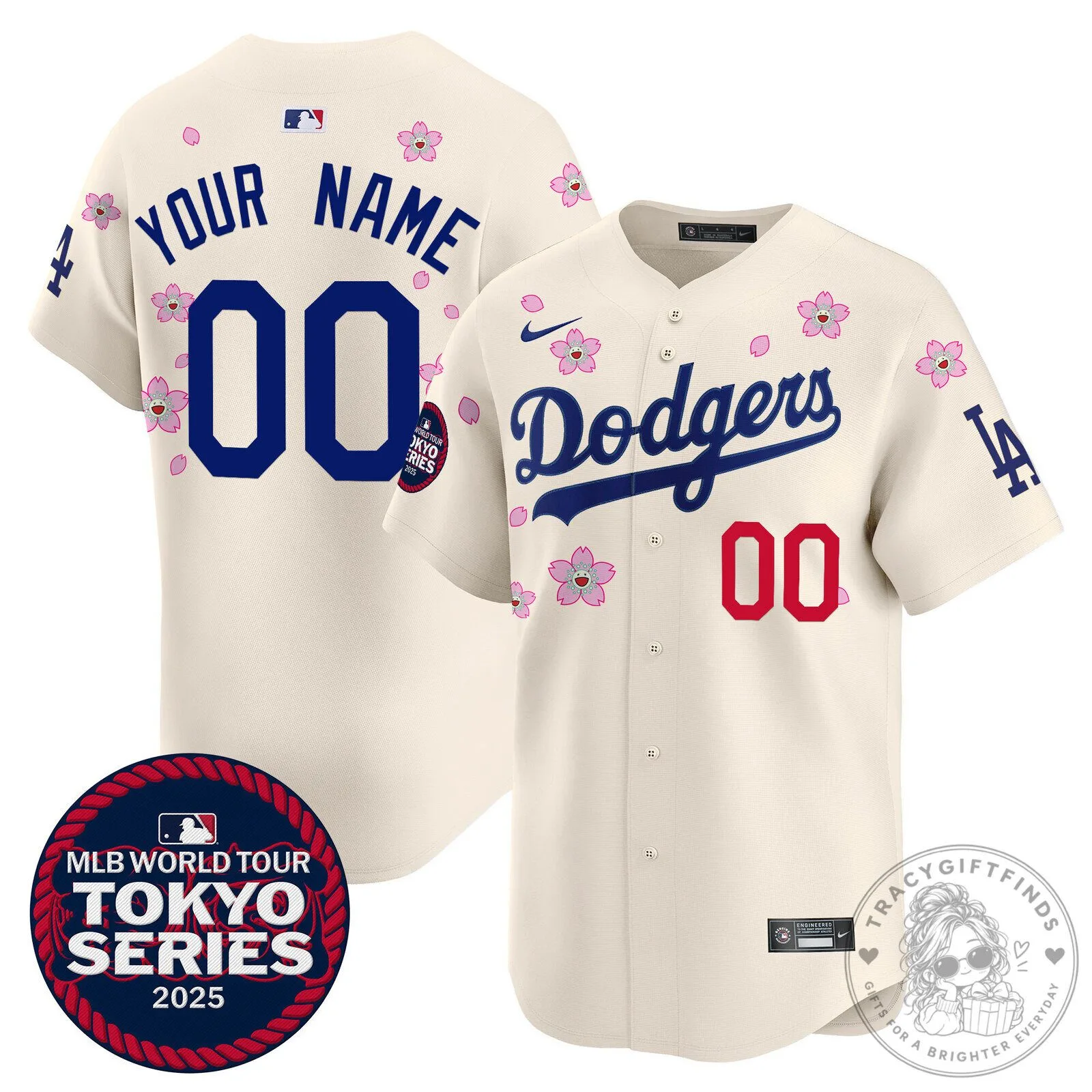 Dodgers Tokyo Series 2025 Baseball Jersey Custom Stitched 18 Dodgers Tokyo Series 2025 Baseball Jersey Custom Stitched