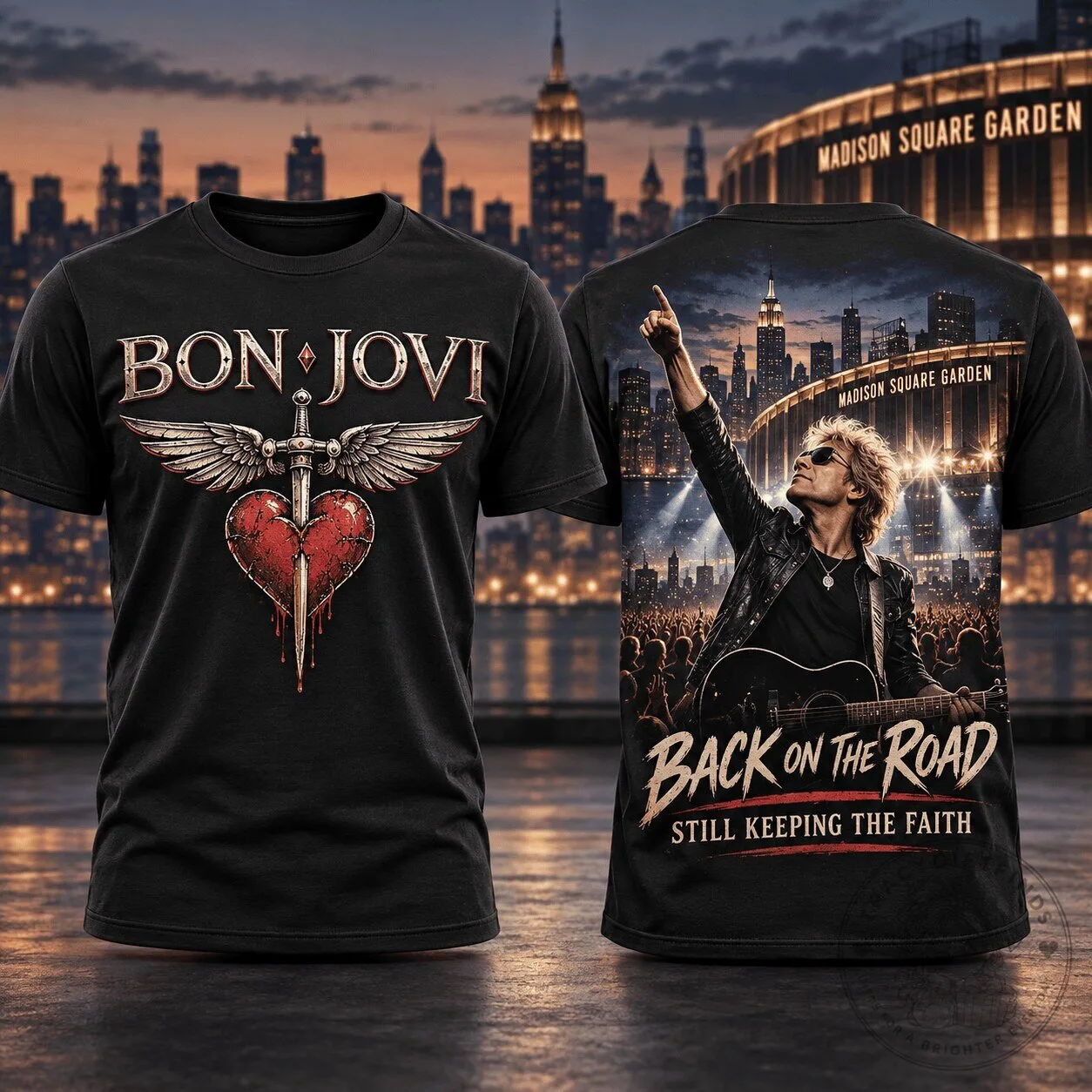Bon Jovi Back On The Road Still Keeping The Faith Concert T-Shirt