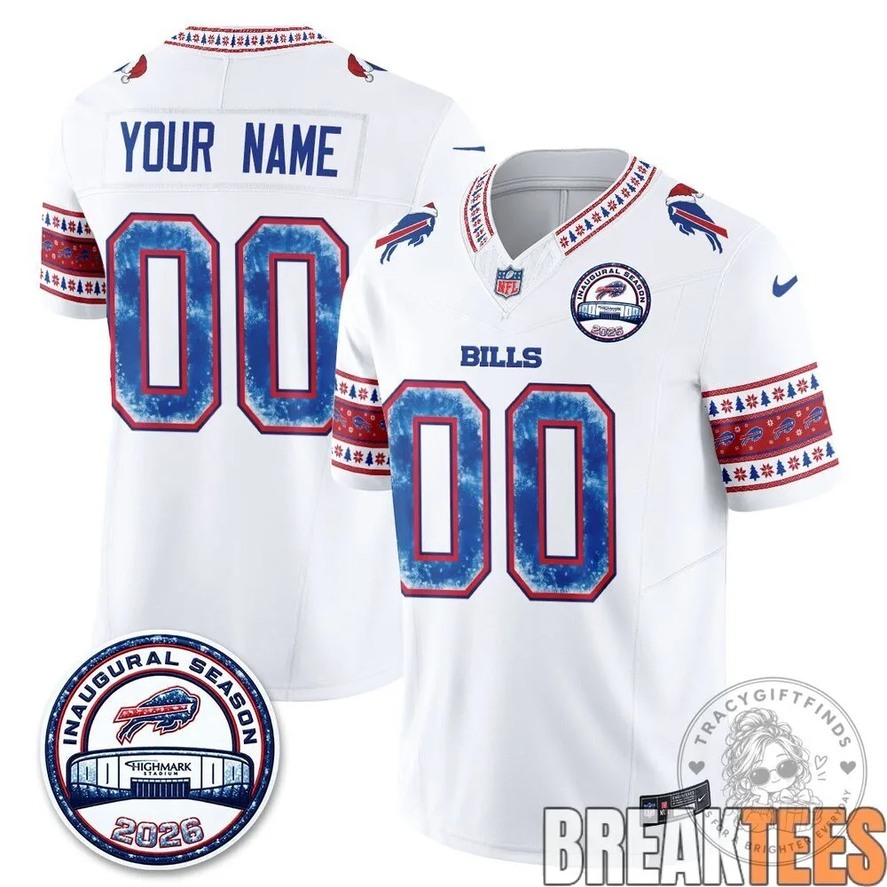 Buffalo Bills Christmas Edition Custom Football Jersey
