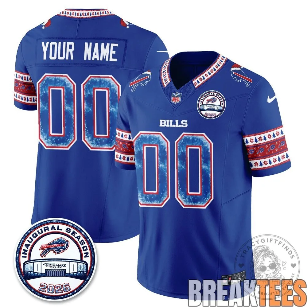 Buffalo Bills Christmas Edition Custom Football Jersey 9 Buffalo Bills Christmas Edition Custom Football Jersey