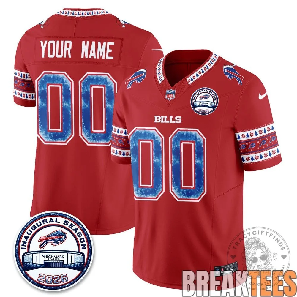 Buffalo Bills Christmas Edition Custom Football Jersey 10 Buffalo Bills Christmas Edition Custom Football Jersey