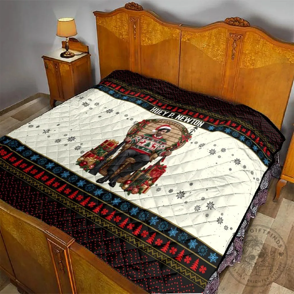 Huey P. Newton Black Panther Christmas Quilt Black History Iconic Leader Ugly Holiday 9 Huey P. Newton Black Panther Christmas Quilt Black History Iconic Leader Ugly Holiday