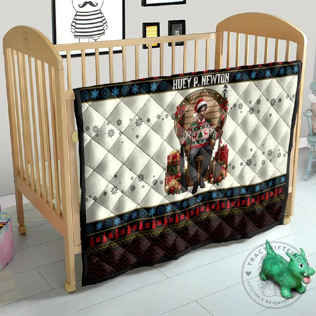 Huey P. Newton Black Panther Christmas Quilt Black History Iconic Leader Ugly Holiday 12 Huey P. Newton Black Panther Christmas Quilt Black History Iconic Leader Ugly Holiday