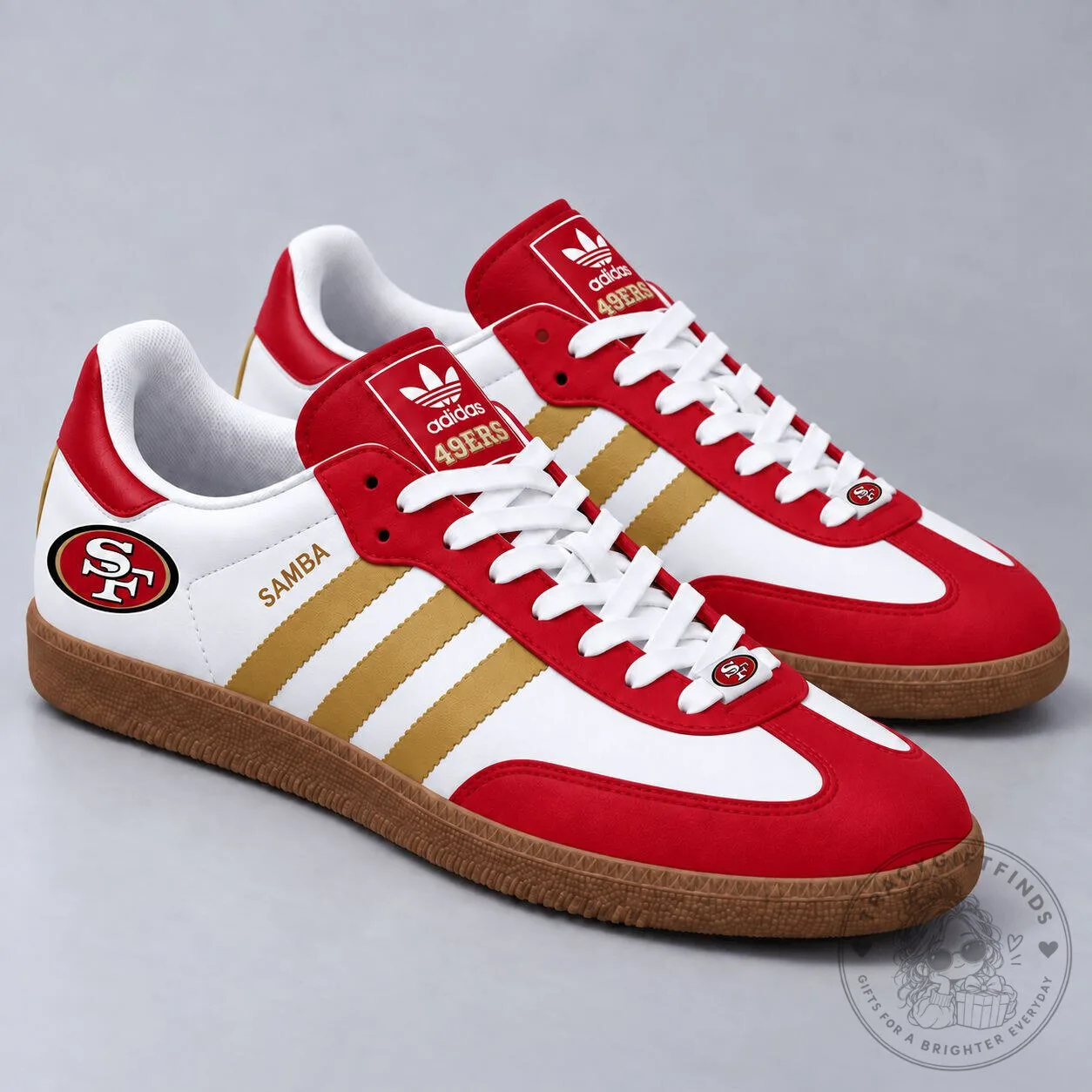 San Francisco 49ers National Football League Team Logo Samba Shoes