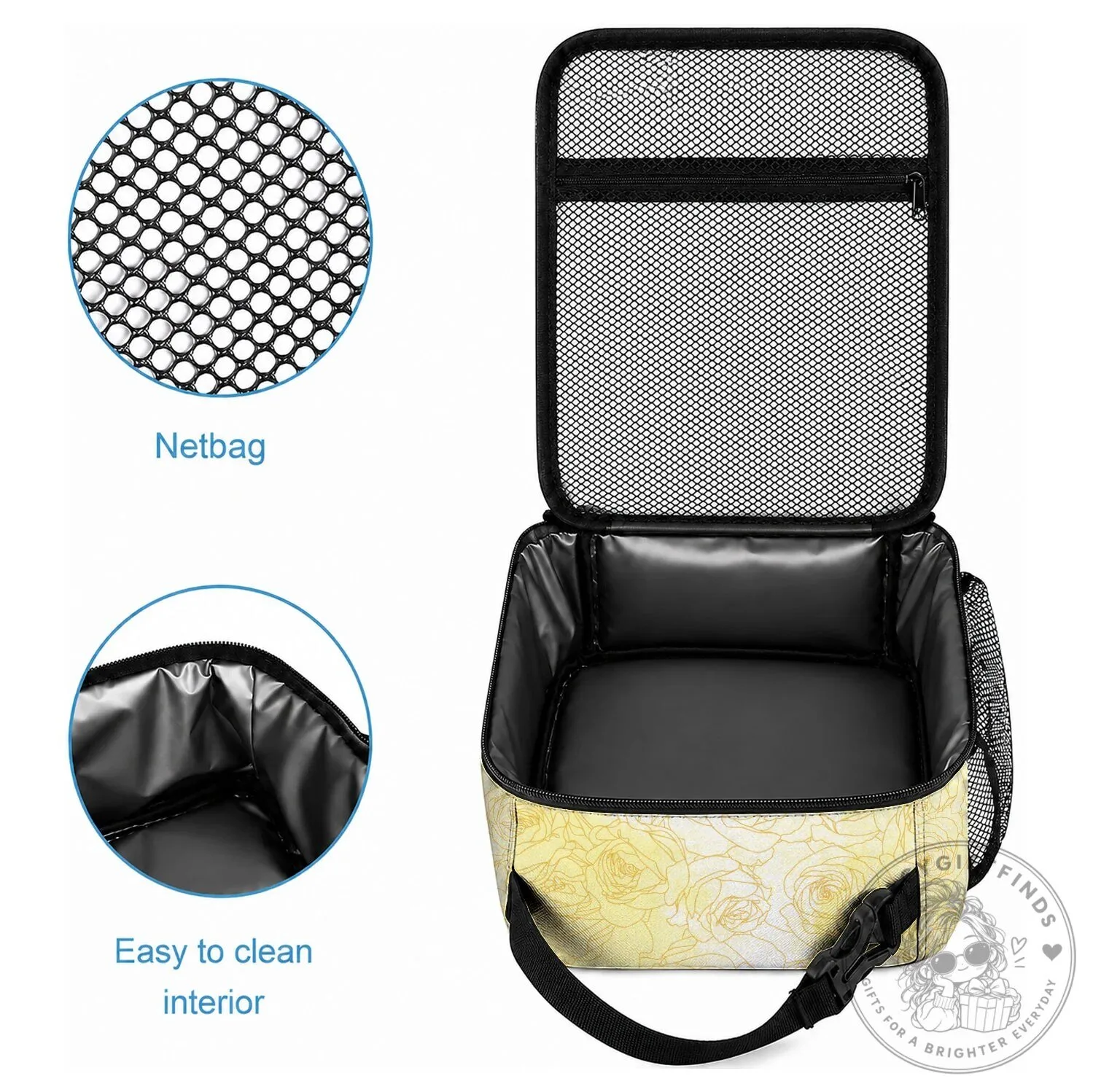 Melbourne Horse Racing Lunch Bag with Yellow Roses and Horseshoe Design 9 Melbourne Horse Racing Lunch Bag with Yellow Roses and Horseshoe Design