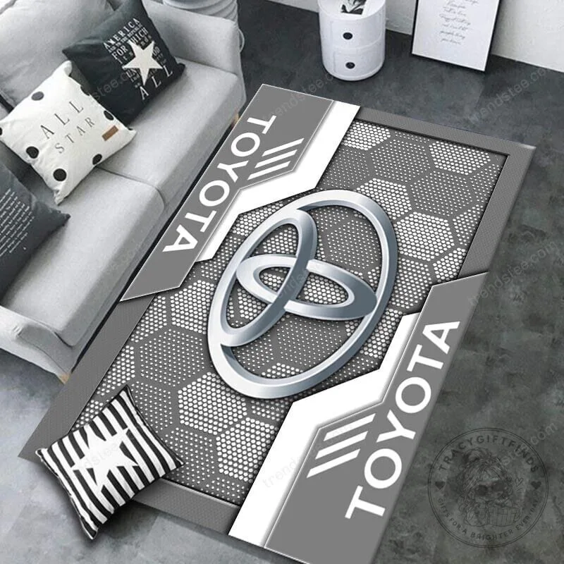 Toyota Car Logo Welcome Personalized Gray Doormat 1 Toyota Car Logo Welcome Personalized Gray Doormat