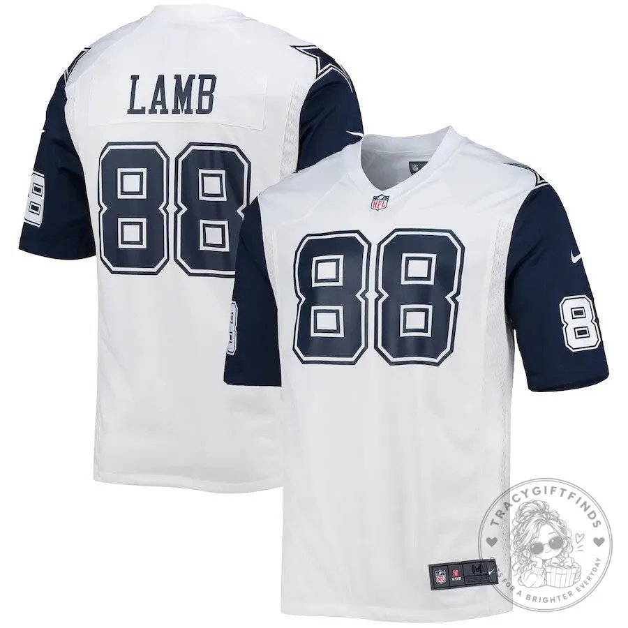 CeeDee Lamb Dallas Cowboys White Game Team Football Jersey