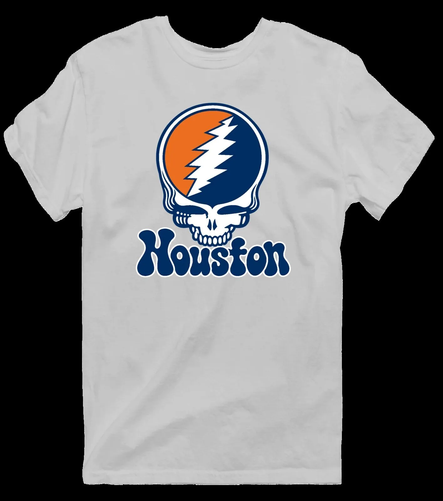 Grateful Dead Houston Baseball Steal Your Face Skull Logo T-Shirt 2 Grateful Dead Houston Baseball Steal Your Face Skull Logo T-Shirt