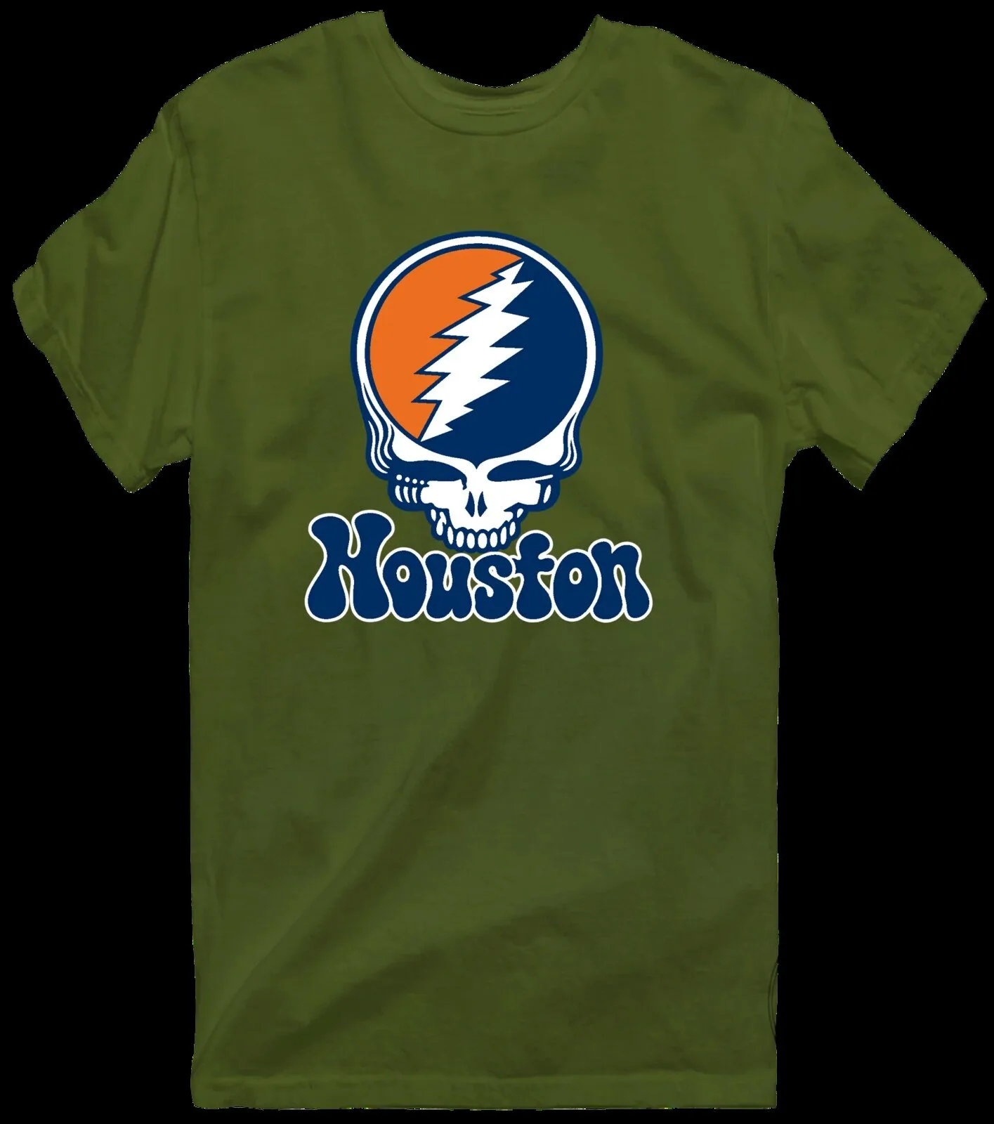 Grateful Dead Houston Baseball Steal Your Face Skull Logo T-Shirt 22 Grateful Dead Houston Baseball Steal Your Face Skull Logo T-Shirt