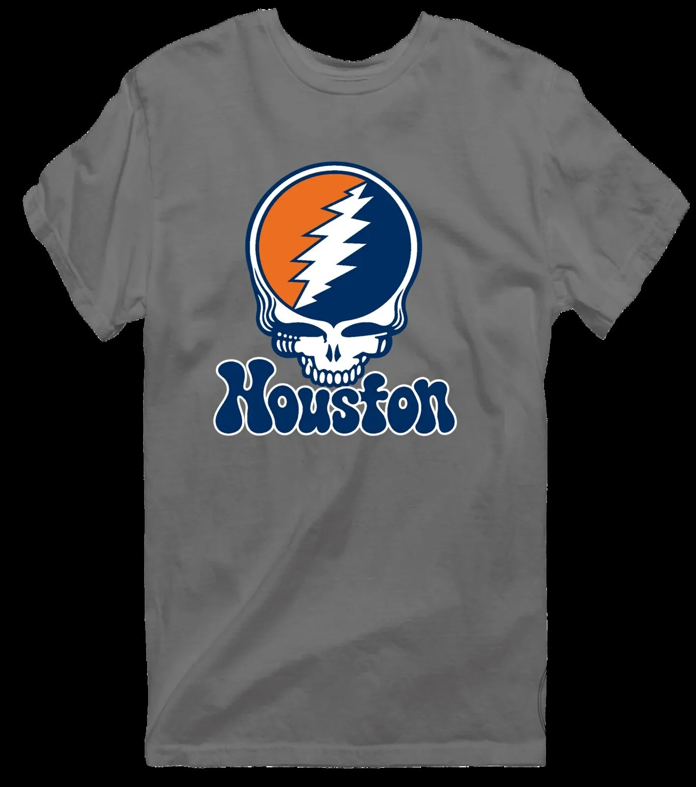 Grateful Dead Houston Baseball Steal Your Face Skull Logo T-Shirt 23 Grateful Dead Houston Baseball Steal Your Face Skull Logo T-Shirt