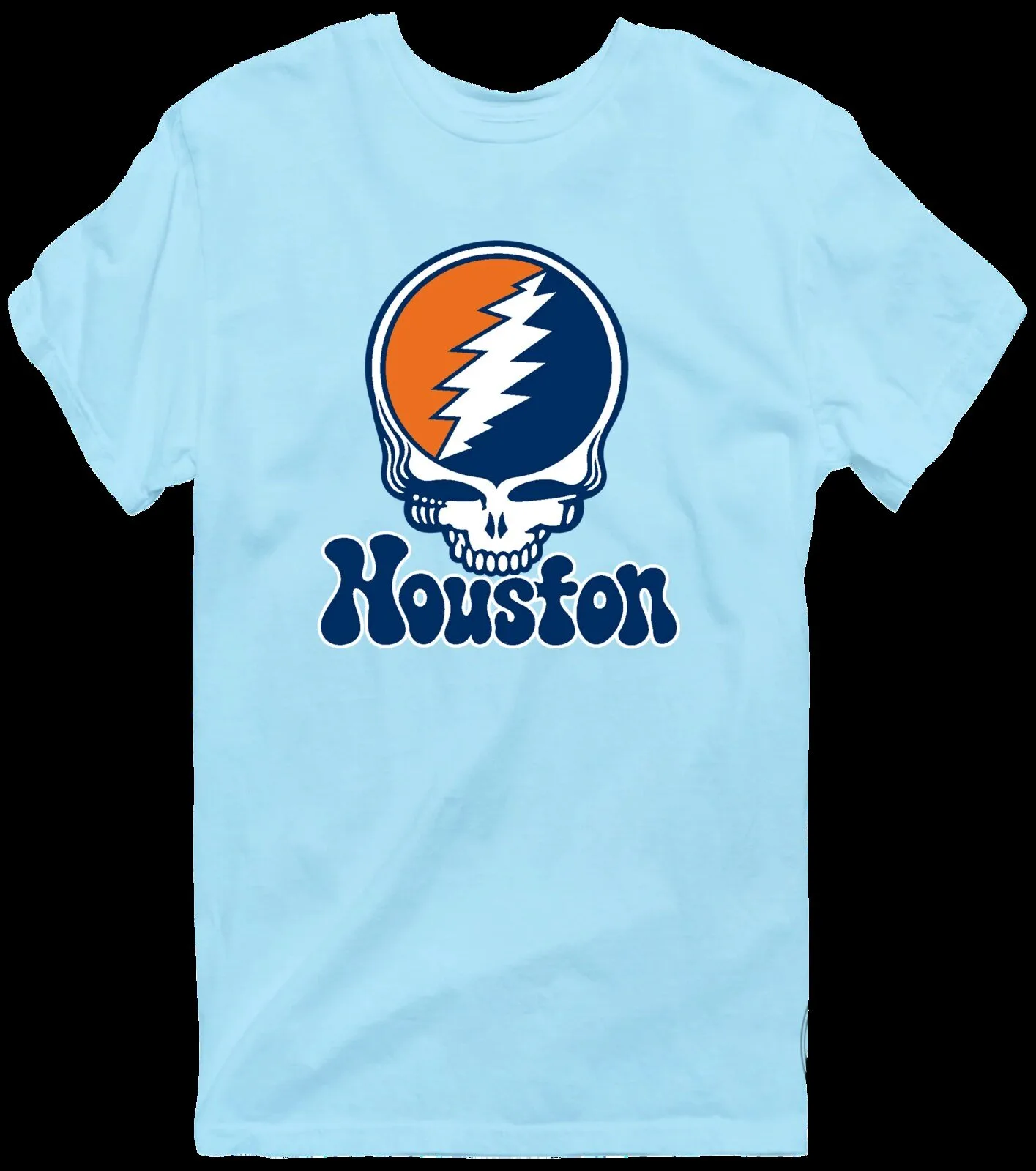 Grateful Dead Houston Baseball Steal Your Face Skull Logo T-Shirt 25 Grateful Dead Houston Baseball Steal Your Face Skull Logo T-Shirt