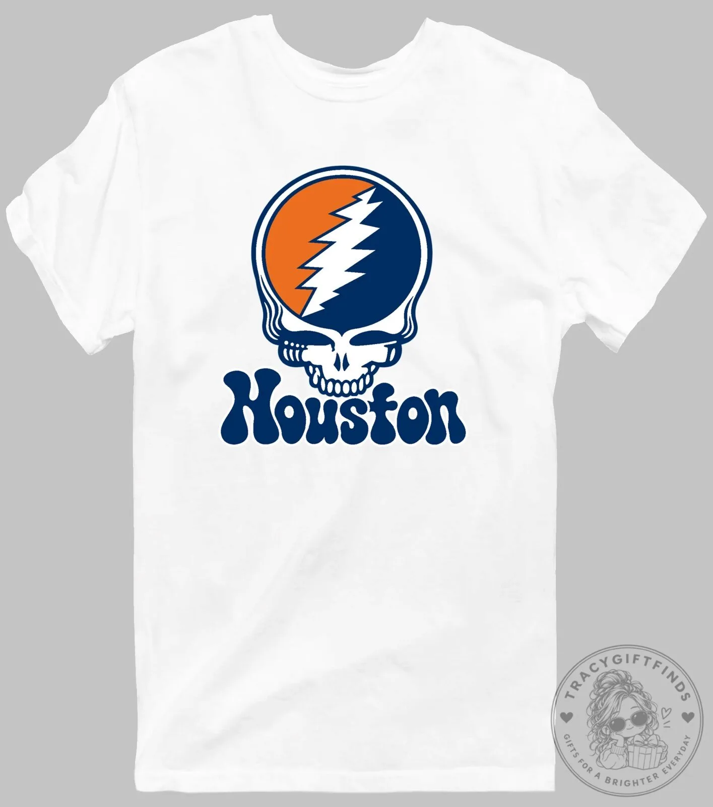 Grateful Dead Houston Baseball Steal Your Face Skull Logo T-Shirt 28 Grateful Dead Houston Baseball Steal Your Face Skull Logo T-Shirt