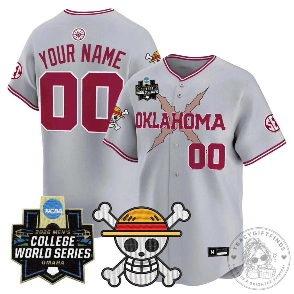 2026 College World Series Oklahoma Sooners One Piece Baseball Jersey 2026 College World Series Oklahoma Sooners One Piece Baseball Jersey