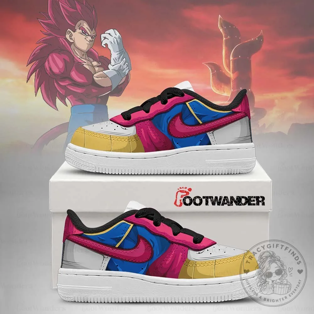 Dragon Ball Super Saiyan Vegeta Anime Custom Design Low Top Sneakers