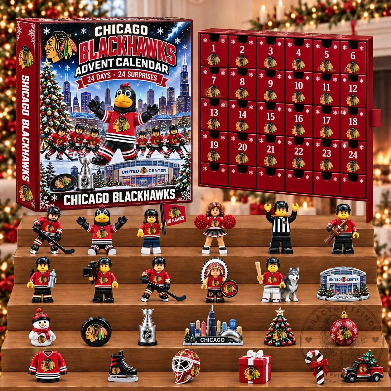 Chicago Blackhawks National Hockey League 24 Day Surprise Countdown Advent Calendar