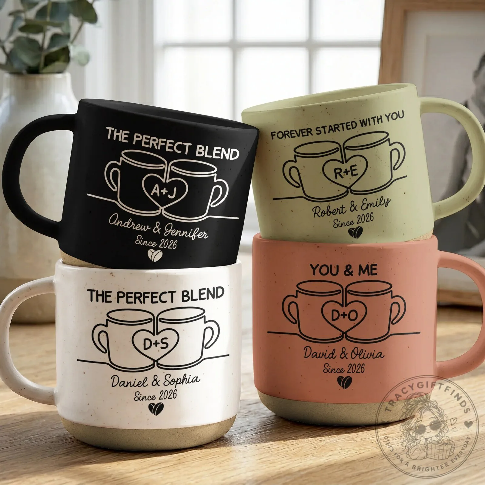 Personalized Perfect Blend Couple Mug, Custom Anniversary Coffee Cup Gift