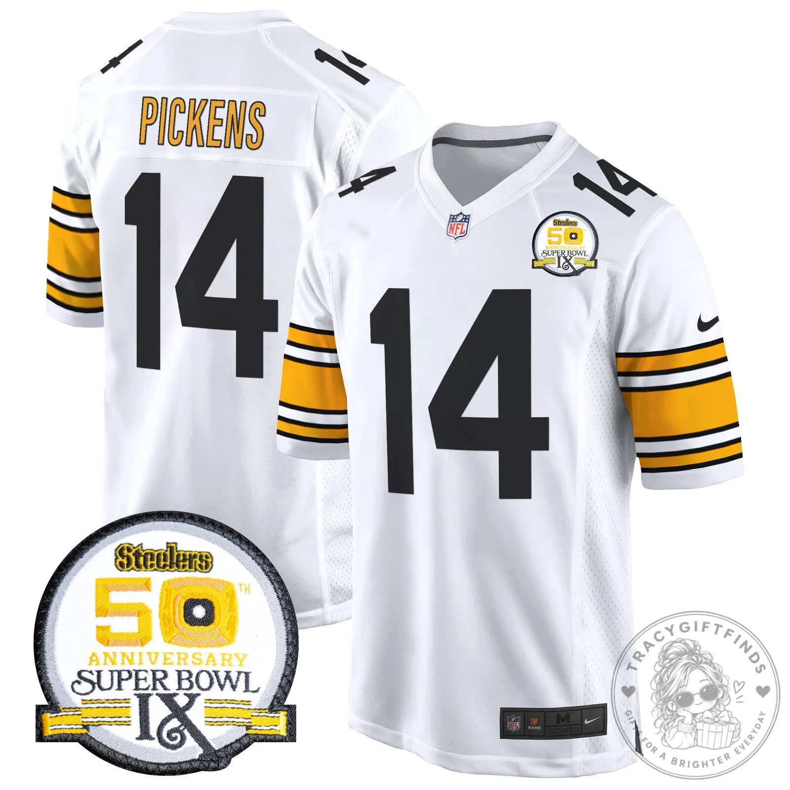 Super Bowl IX Fields Jersey for 50th Anniversary of Pittsburgh Steelers 69 Super Bowl IX Fields Jersey for 50th Anniversary of Pittsburgh Steelers