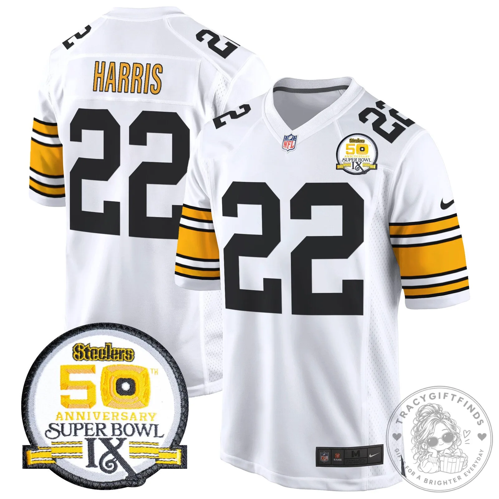 Super Bowl IX Fields Jersey for 50th Anniversary of Pittsburgh Steelers 70 Super Bowl IX Fields Jersey for 50th Anniversary of Pittsburgh Steelers
