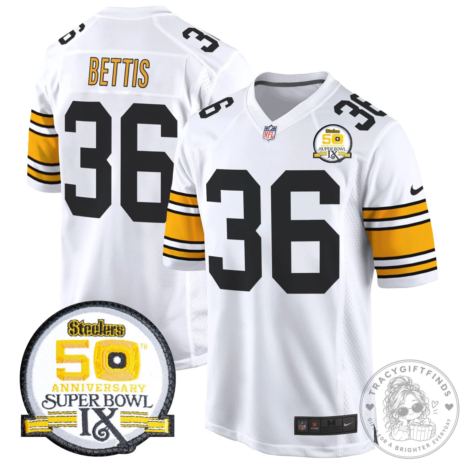 Super Bowl IX Fields Jersey for 50th Anniversary of Pittsburgh Steelers 74 Super Bowl IX Fields Jersey for 50th Anniversary of Pittsburgh Steelers