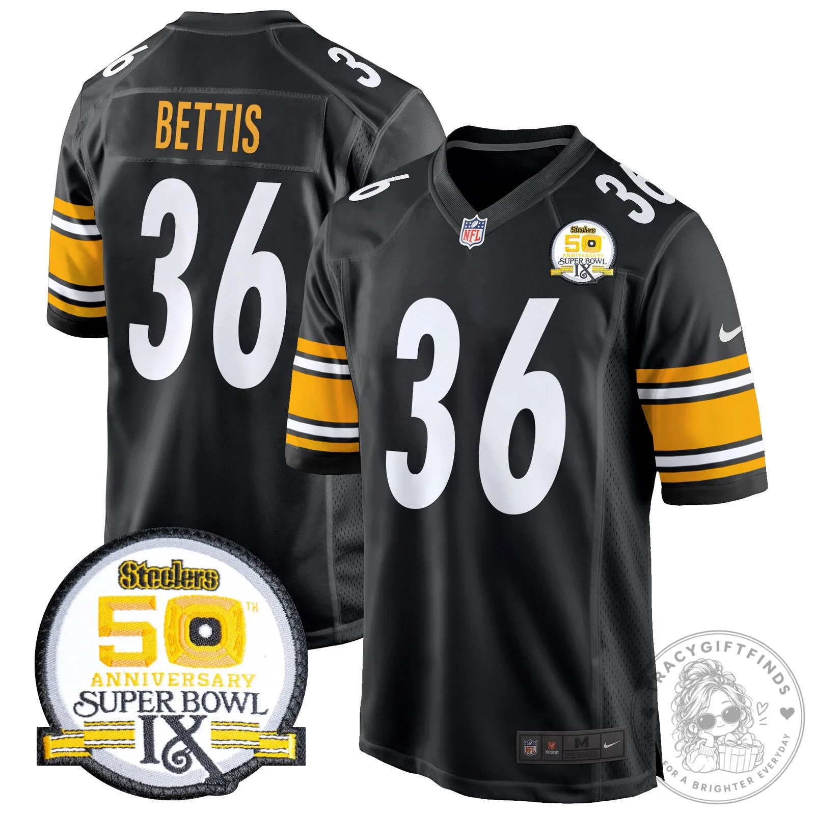 Super Bowl IX Fields Jersey for 50th Anniversary of Pittsburgh Steelers 83 Super Bowl IX Fields Jersey for 50th Anniversary of Pittsburgh Steelers