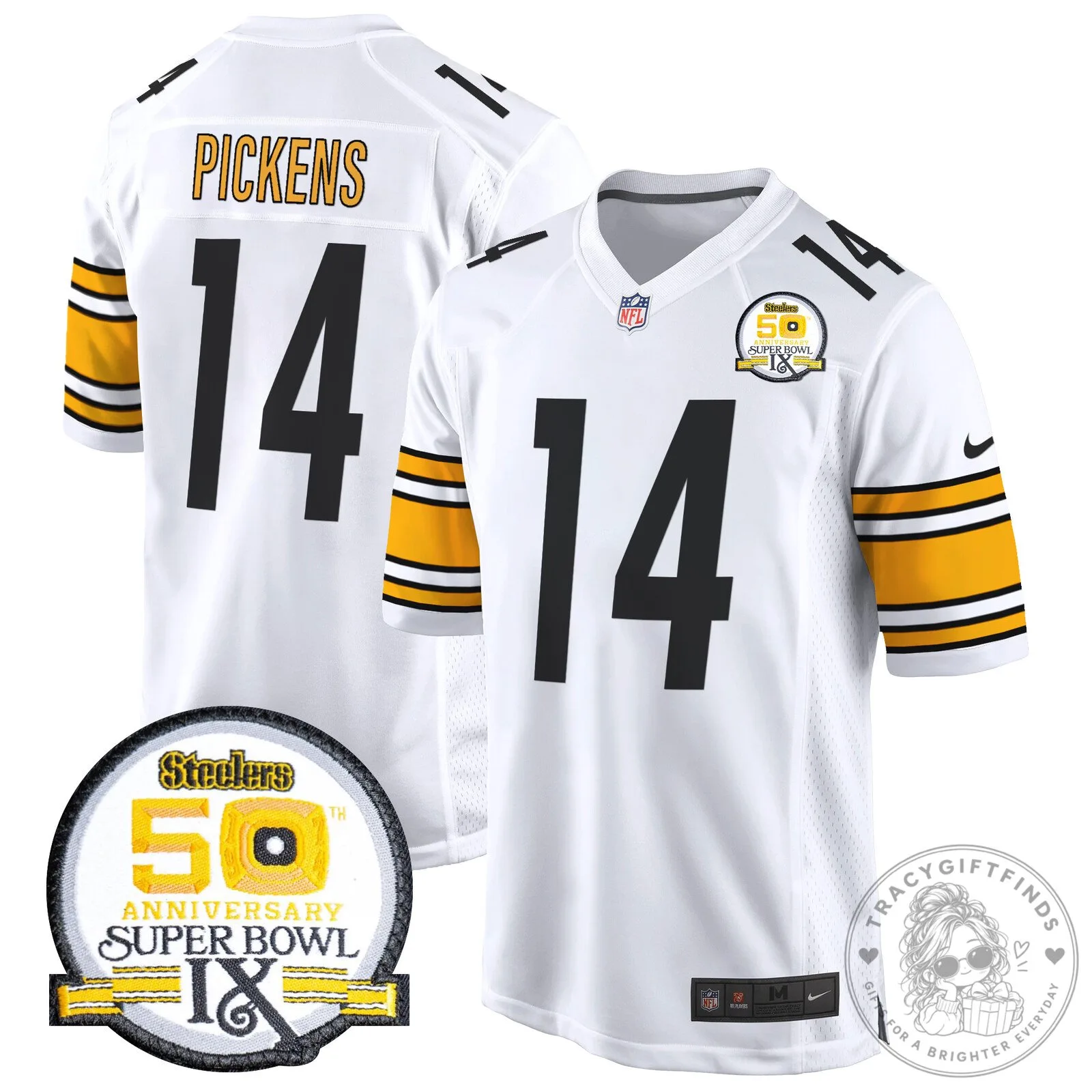 Super Bowl IX Fields Jersey for 50th Anniversary of Pittsburgh Steelers 87 Super Bowl IX Fields Jersey for 50th Anniversary of Pittsburgh Steelers