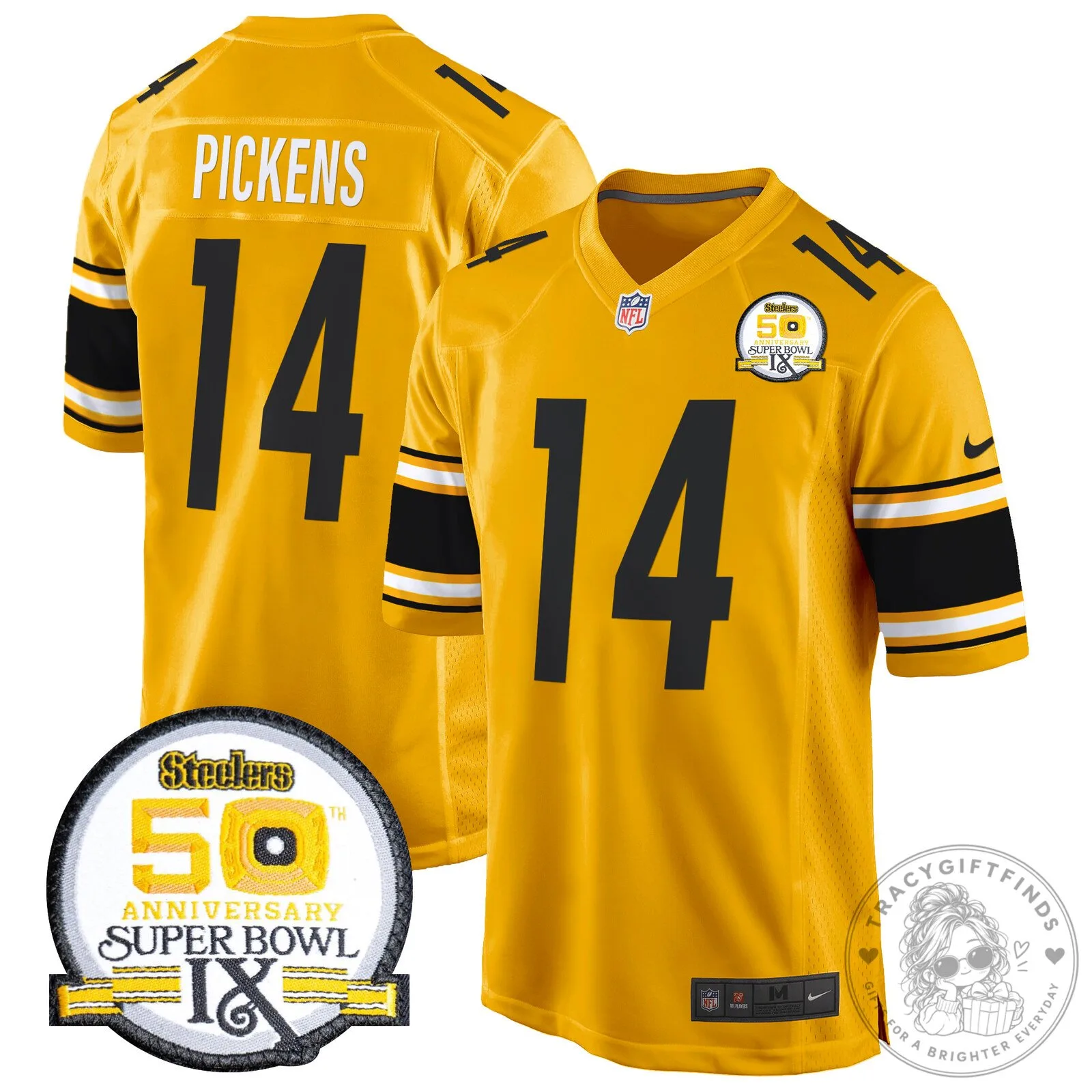 Super Bowl IX Fields Jersey for 50th Anniversary of Pittsburgh Steelers 96 Super Bowl IX Fields Jersey for 50th Anniversary of Pittsburgh Steelers
