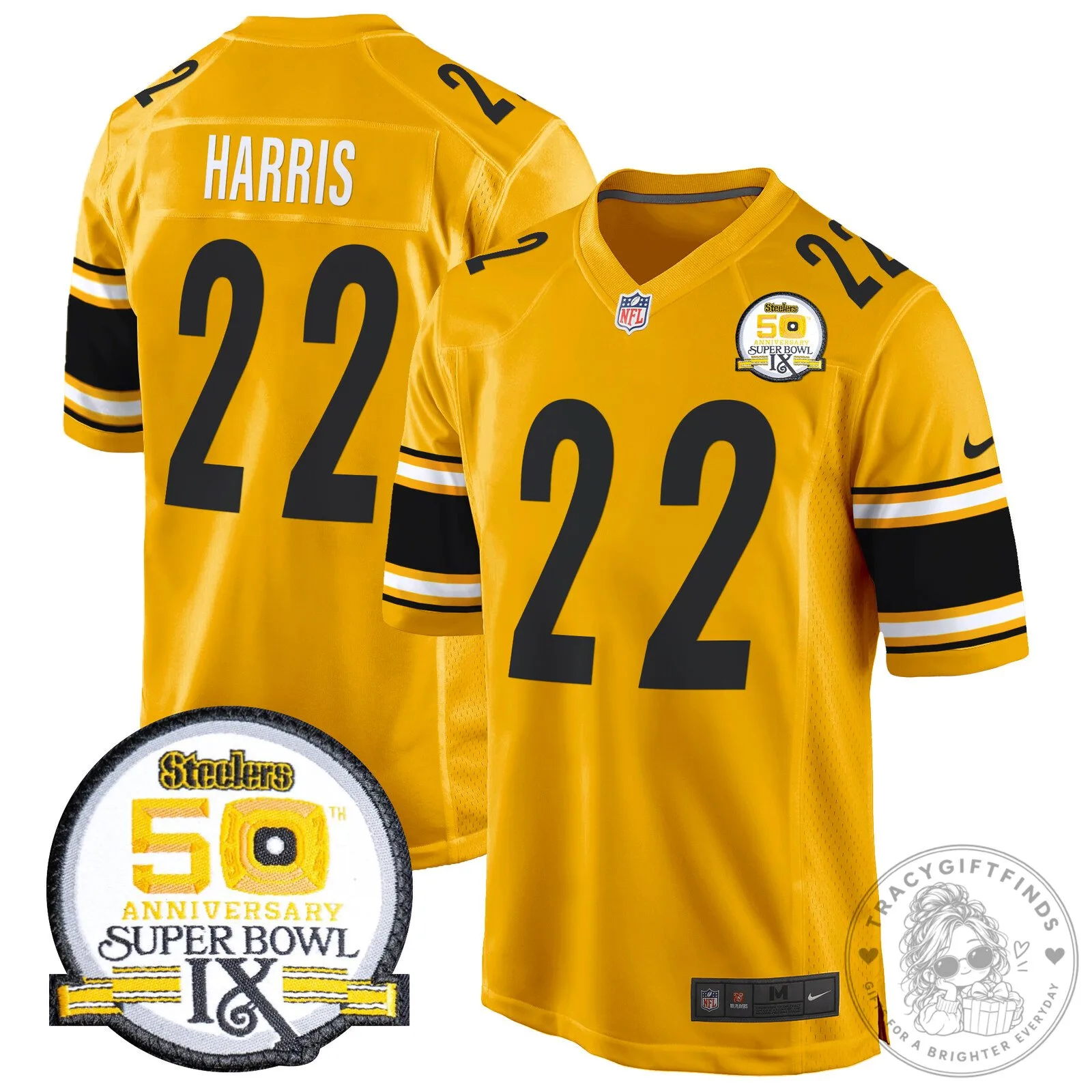 Super Bowl IX Fields Jersey for 50th Anniversary of Pittsburgh Steelers 97 Super Bowl IX Fields Jersey for 50th Anniversary of Pittsburgh Steelers
