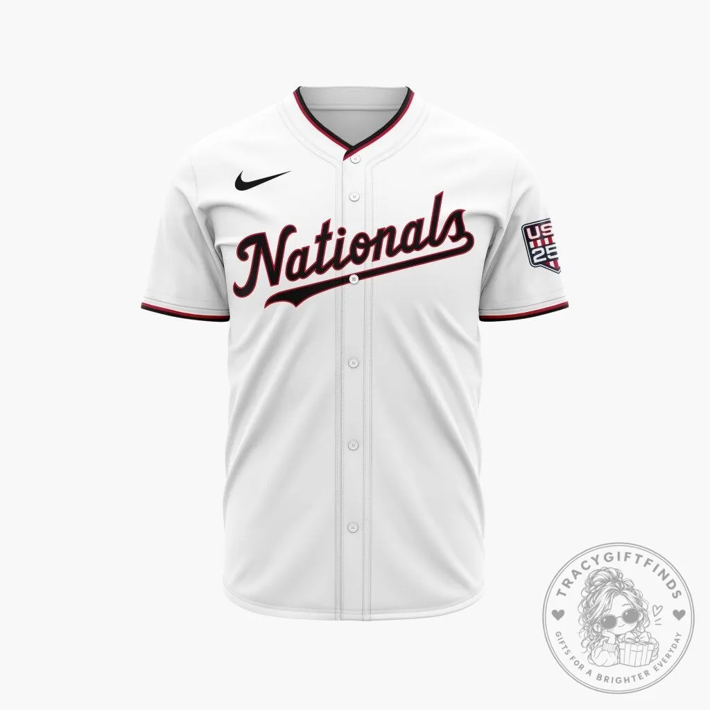 Washington Nationals Personalized Stars and Stripes Baseball Jersey 8 Washington Nationals Personalized Stars and Stripes Baseball Jersey