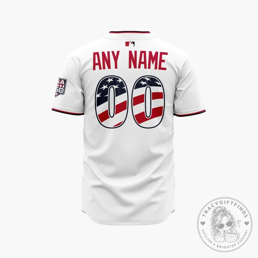 Washington Nationals Personalized Stars and Stripes Baseball Jersey 9 Washington Nationals Personalized Stars and Stripes Baseball Jersey