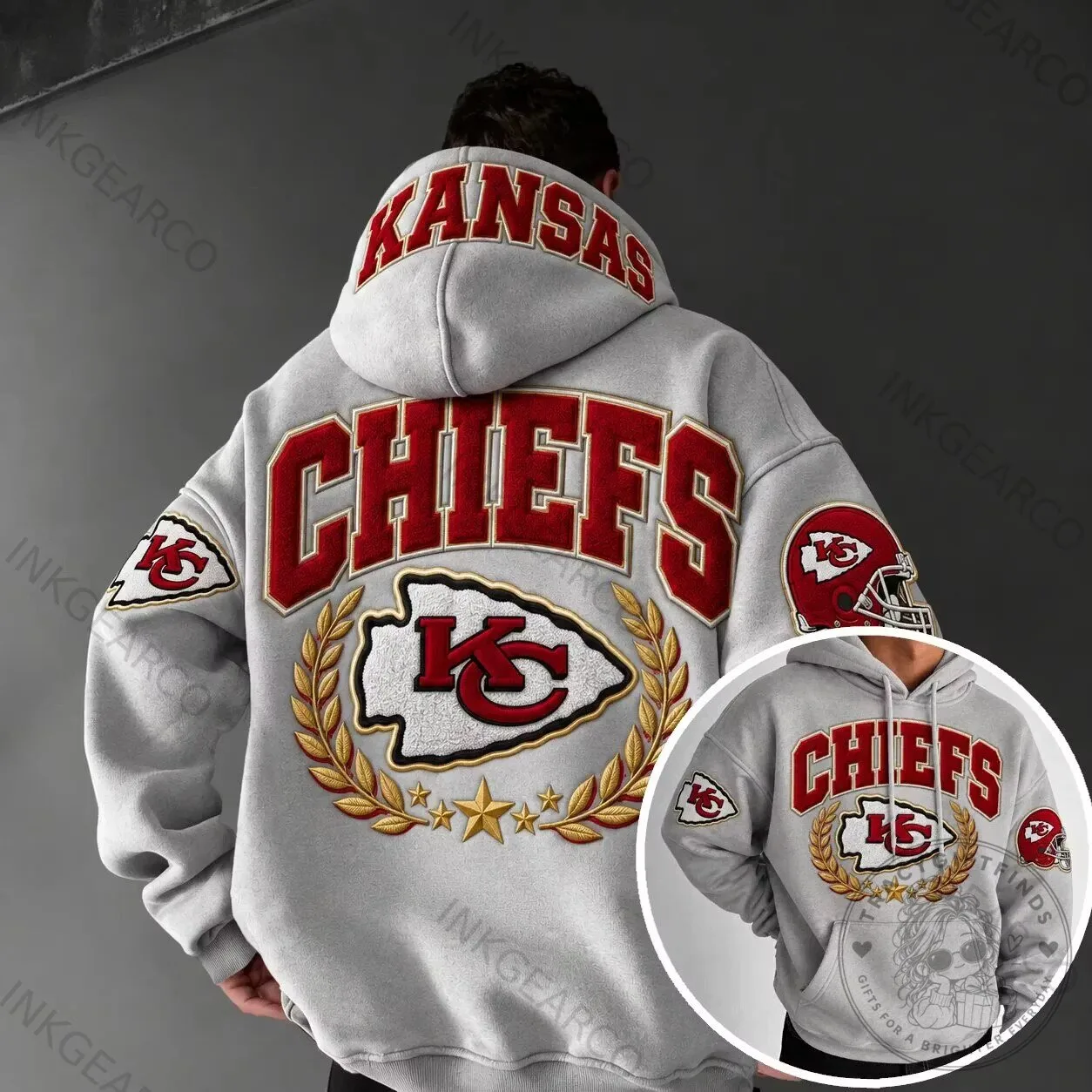 Kansas City Chiefs Super Bowl Champions Gray Football Hoodie