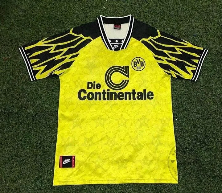 Borussia Dortmund 1994-1995 Home Retro Football Jersey