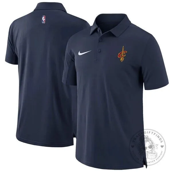 Cleveland Cavaliers Nike Navy Blue Team Logo Short Sleeve Polo Shirt