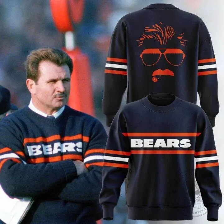 Mike Ditka Chicago Bears Football Team Crewneck Sweatshirt