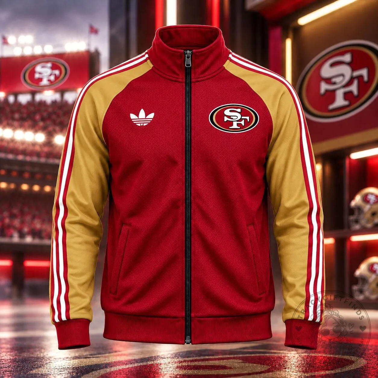 San Francisco 49ers NFL Vintage Stripe Full-Zip Track Jacket
