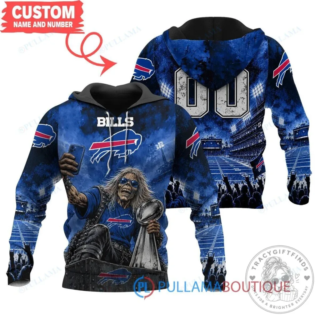 Buffalo Bills Iron Maiden Eddie Super Bowl Trophy Football Fan Hoodie Buffalo Bills Iron Maiden Eddie Super Bowl Trophy Football Fan Hoodie