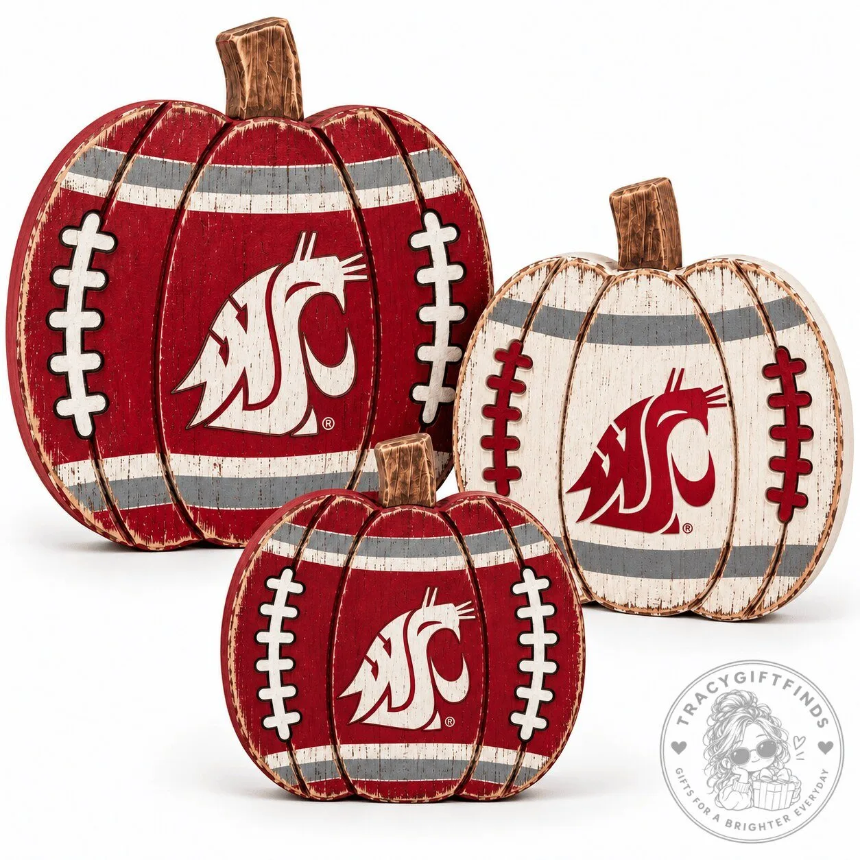 Washington State Cougars Football Pumpkin Fall Decor