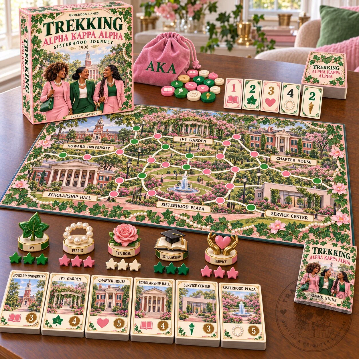 Alpha Kappa Alpha Sisterhood Journey Trekking Board Game 2 Alpha Kappa Alpha Sisterhood Journey Trekking Board Game