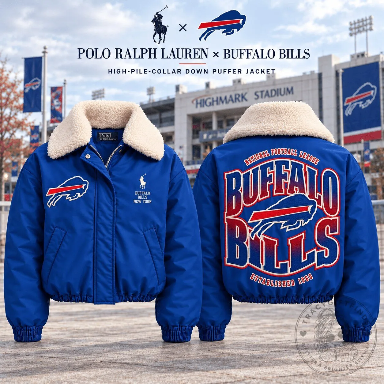 Polo Ralph Lauren Buffalo Bills High-Pile-Collar Down Puffer Jacket 2 Polo Ralph Lauren Buffalo Bills High-Pile-Collar Down Puffer Jacket