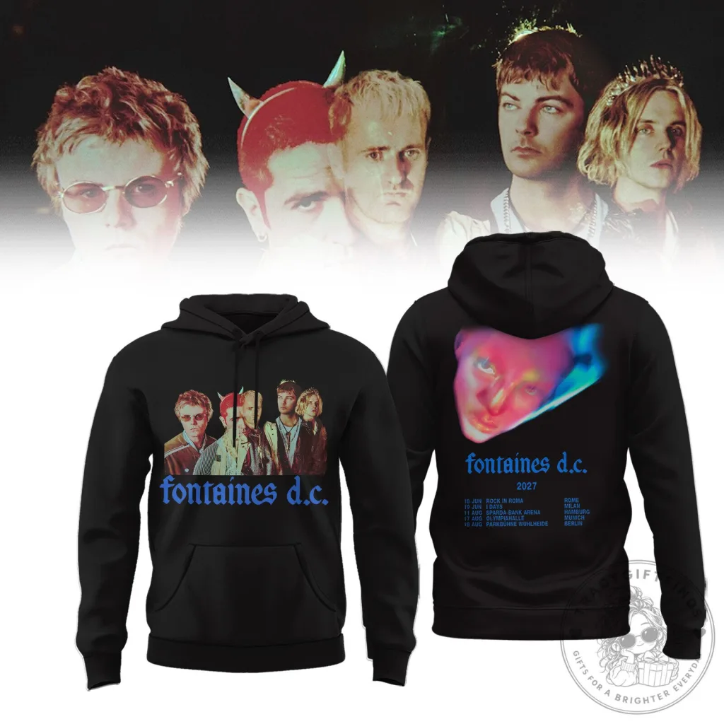 Fontaines D.C. 2027 Tour Collection Vintage Graphic Hoodie Fontaines D.C. 2027 Tour Collection Vintage Graphic Hoodie
