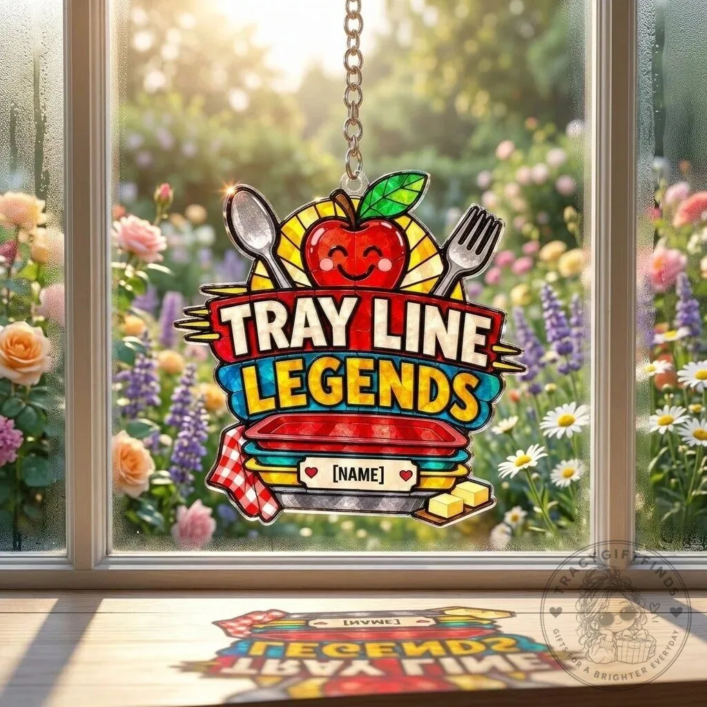 Personalized Tray Line Legends Cafeteria Squad Suncatcher