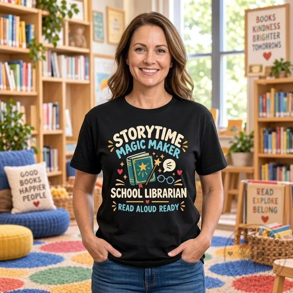 Storytime Magic Maker School Librarian Read Aloud Ready T-Shirt