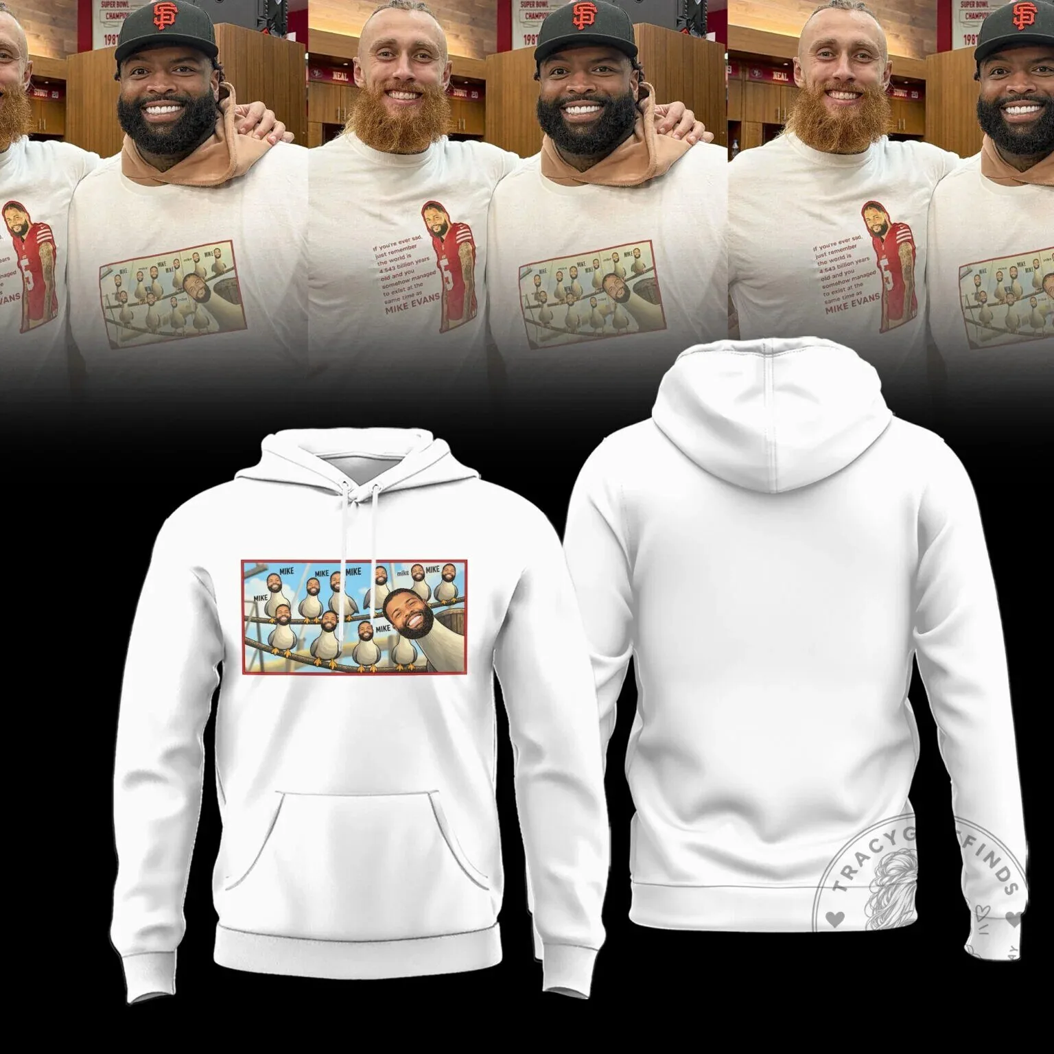 Mike Evans Funny Meme Football Fan White Hoodie 3 Mike Evans Funny Meme Football Fan White Hoodie