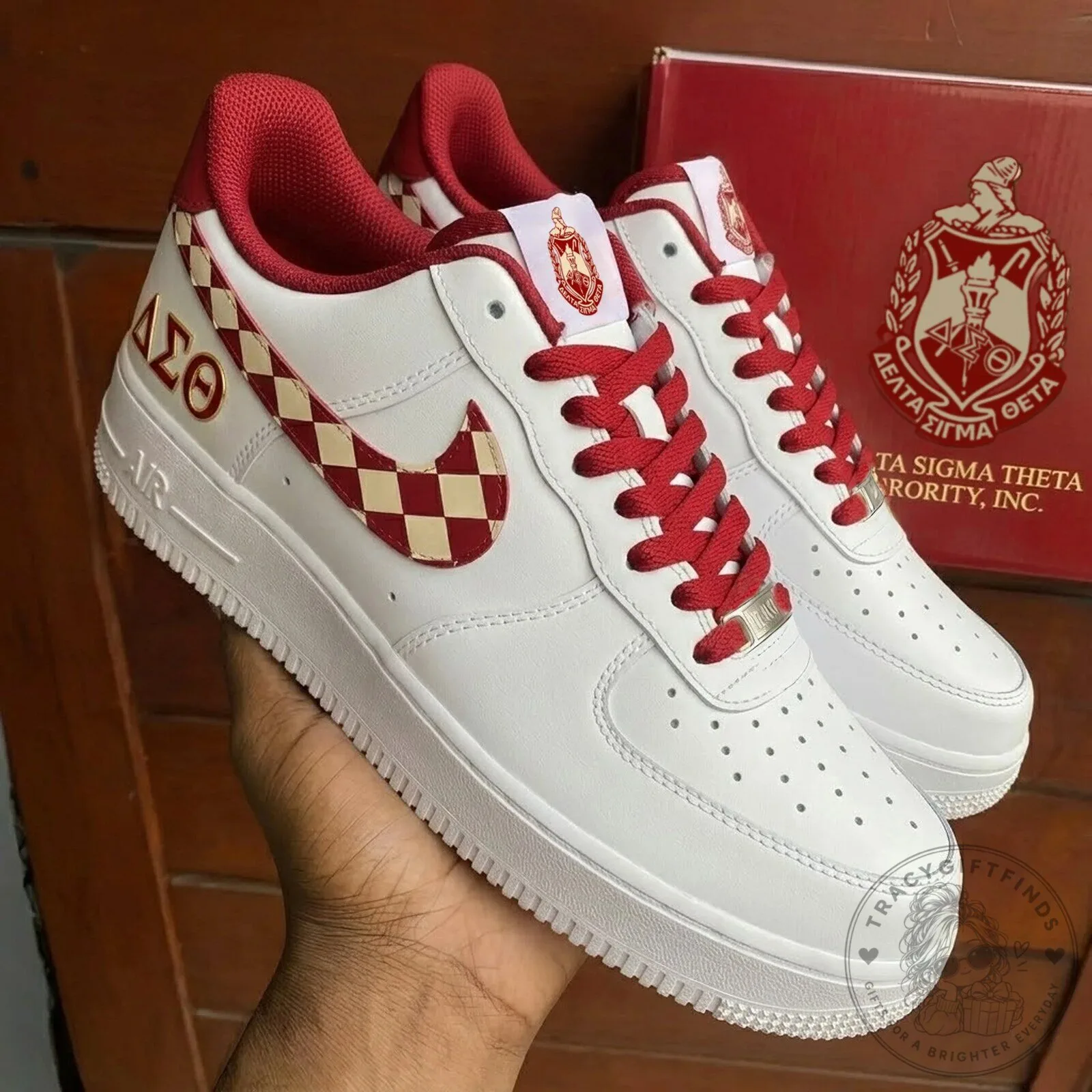 Delta Sigma Theta Sorority Incorporated Air Force One Style Custom Sneakers