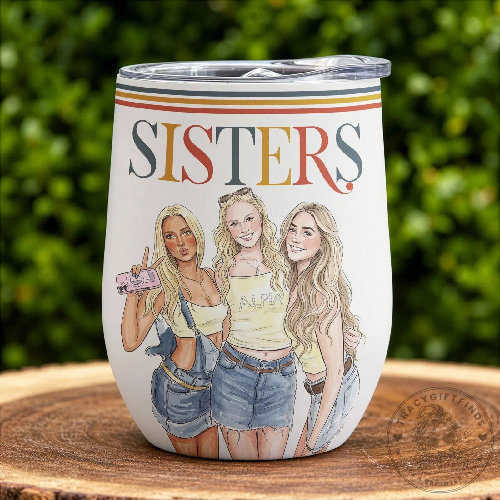 Personalized Best Friends Sisters Watercolor Art Insulated Stainless Steel Tumbler 9 Personalized Best Friends Sisters Watercolor Art Insulated Stainless Steel Tumbler