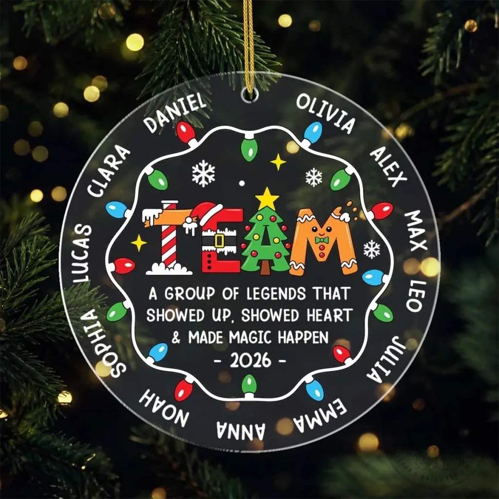 Personalized Team Christmas Legends 2026 Acrylic Ornament Personalized Team Christmas Legends 2026 Acrylic Ornament